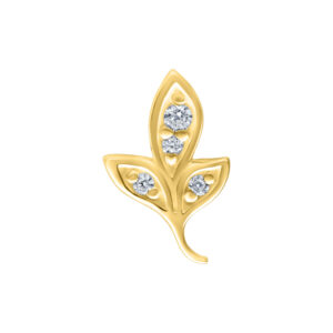 Accesorio Push Fit Crystal Leaf - Oro