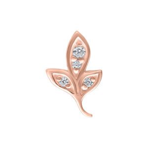 Accesorio Push Fit Crystal Leaf - Oro Rosa