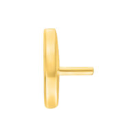 Aro Smiley Push Fit dorado de metal sobre fondo blanco