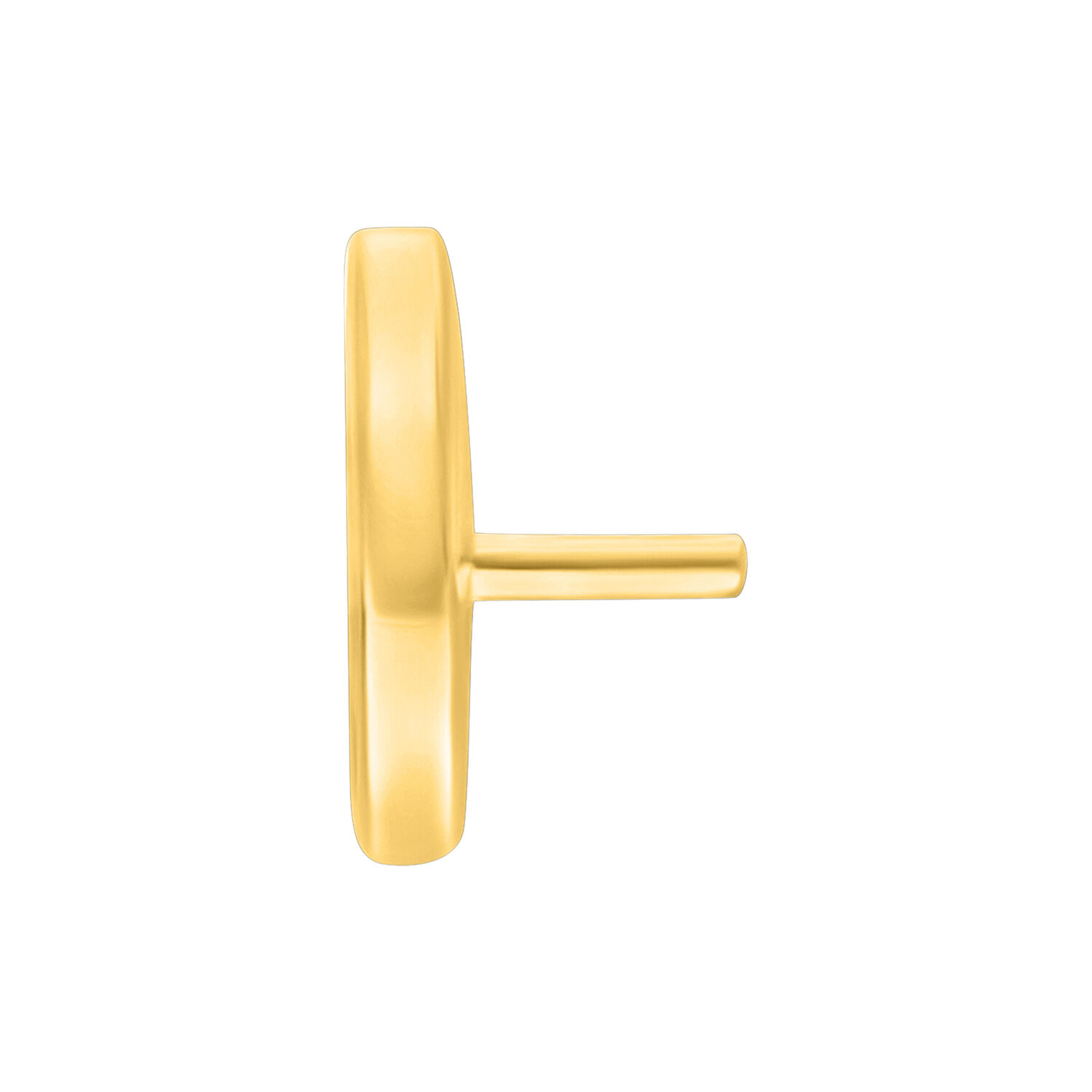 Aro Smiley Push Fit dorado de metal sobre fondo blanco