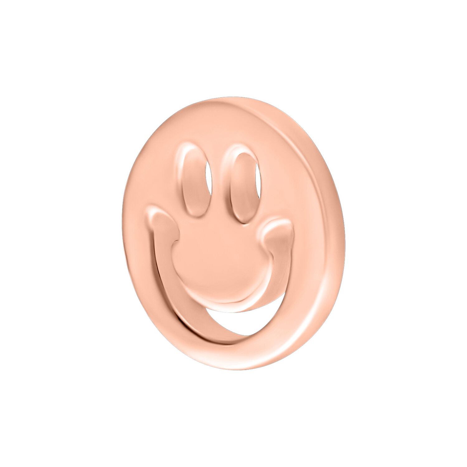 Smiley de oro rosa para Push Fit sobre fondo blanco