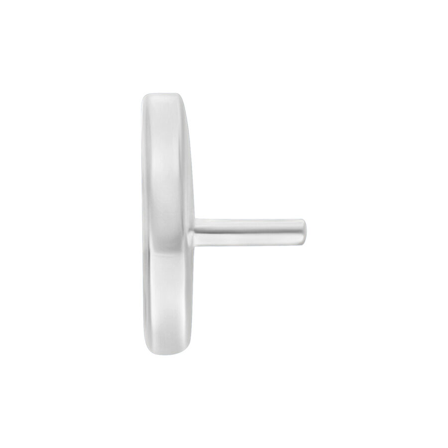 Ajuste Push Smiley plateado sobre fondo blanco