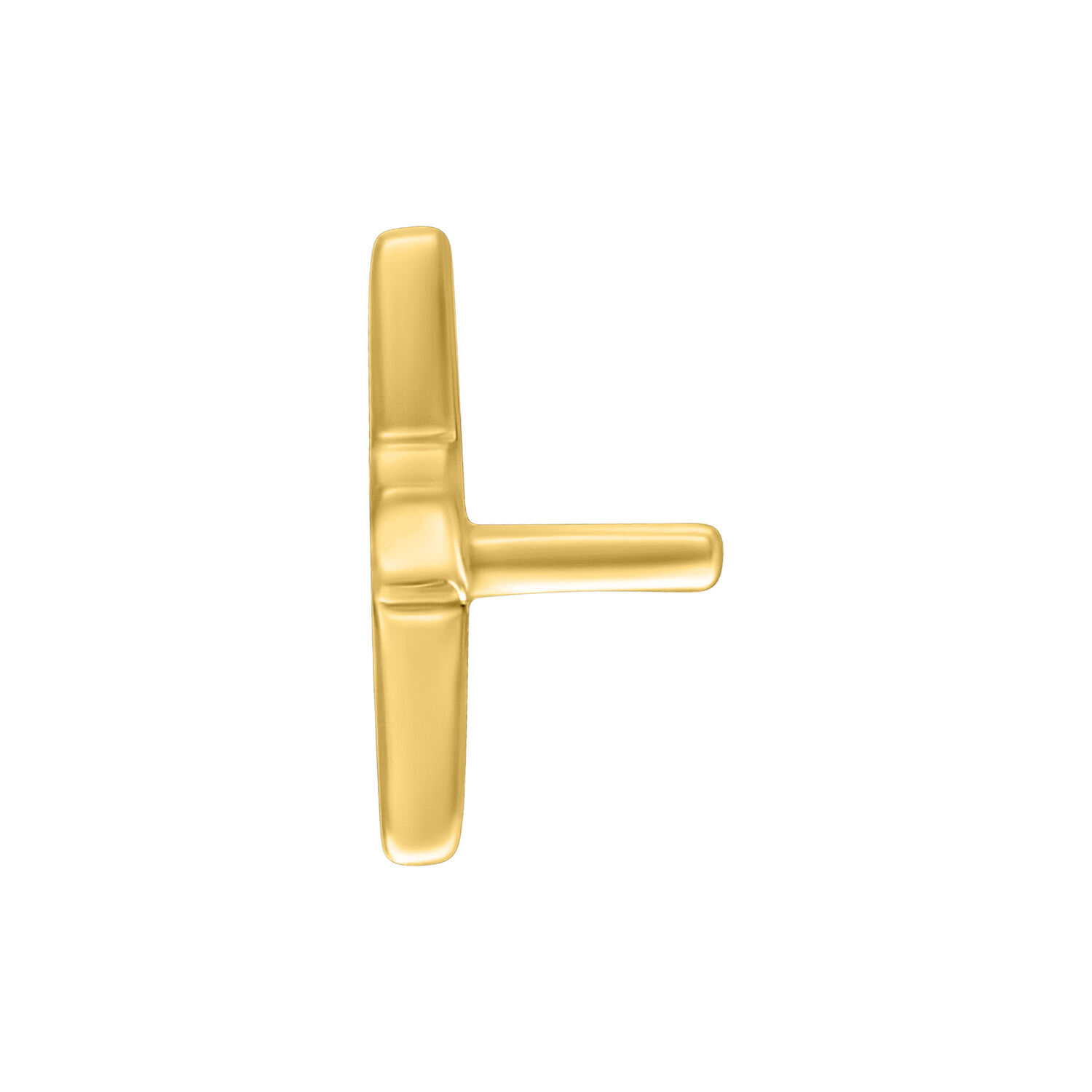 Aplique de estrella de mar dorado para Push Fit, 6mm, sobre fondo blanco
