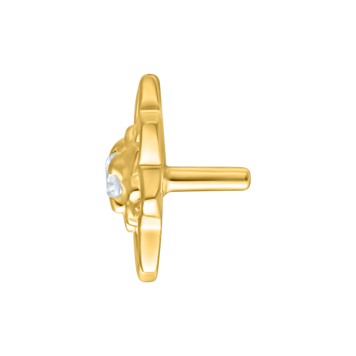 Ajuste Sunflower Dorado para Push Fit de lado sobre fondo blanco