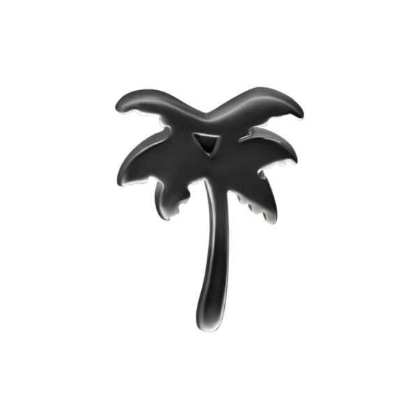 Accesorio Negro Palm de plata para Piercing Push Fit sobre fondo blanco