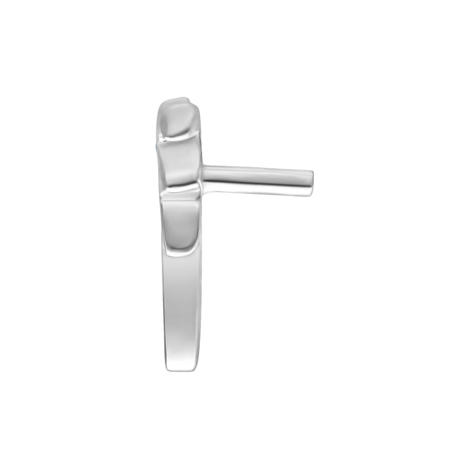 Accesorio metálico plateado para Push Fit sobre fondo blanco