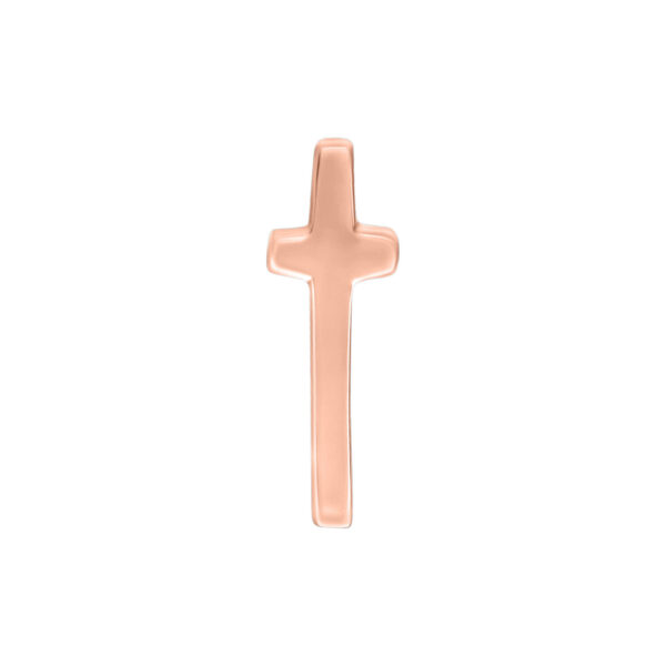 Accesorio de cruz rosado dorado para Push Fit sobre fondo blanco