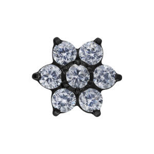 Accesorio Push Fit Crystal Flower - Negro