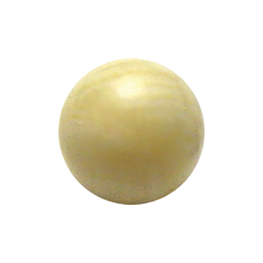 Bola redonda, beige de cuerno con 8 mm de diámetro sobre fondo blanco