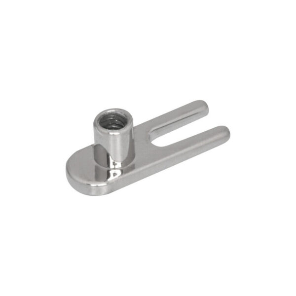 Separador de titanio plateado para Dermal Anchor sobre fondo blanco