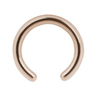 Anillo Clip In de Titanio en Oro Rosado sobre fondo blanco