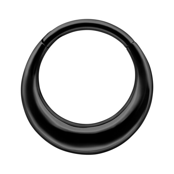 Anillo de piercing negro de acero quirúrgico 316L, 10 mm de diámetro interno