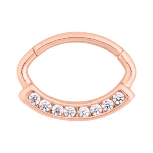 Anillo Channel Hinged - Oro Rosa