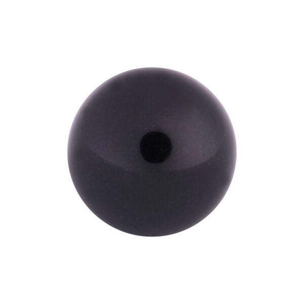 Bola de piedra semipreciosa negra 6mm sobre fondo blanco