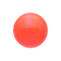 Rojo Fluoro-Pieza para Piercing de PMMA Pieza roja brillante para rosca externa sobre fondo blanco