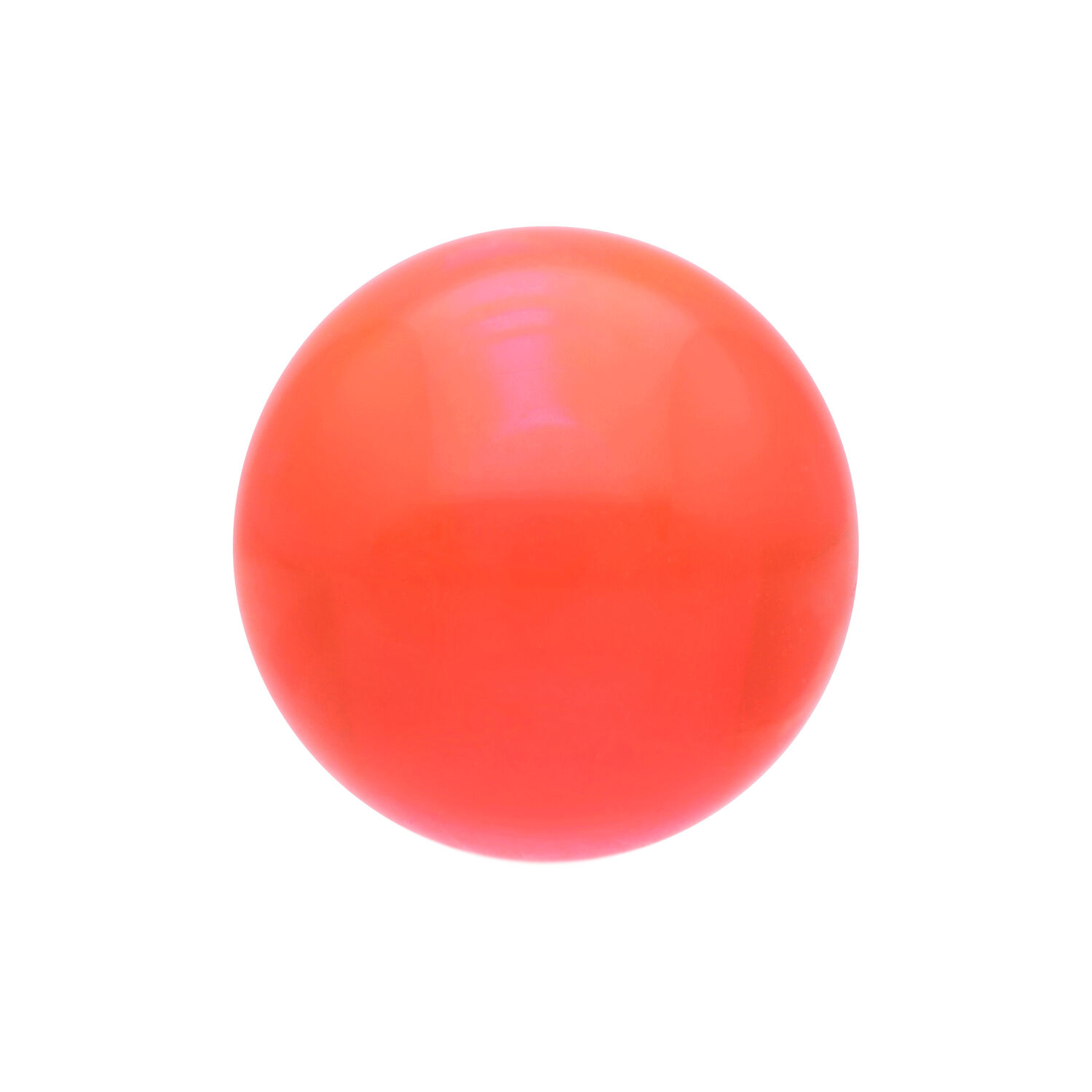 Rojo Fluoro-Pieza para Piercing de PMMA Pieza roja brillante para rosca externa sobre fondo blanco