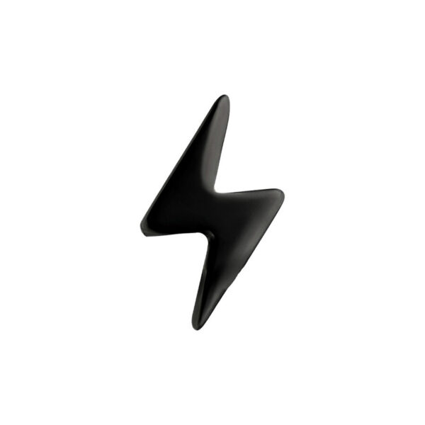Accesorio de rayo negro de titanio, diámetro de rosca 0,8 mm, sobre fondo blanco