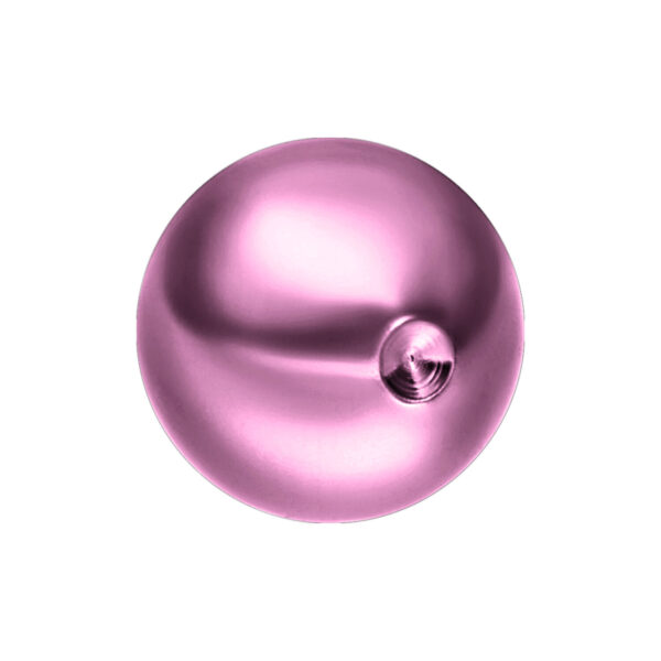Bola de titanio violeta, 5 mm, sobre fondo blanco