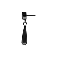 Negro Push Fit accesorio con piedra cristalina sobre fondo blanco