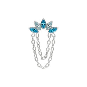 Cierre Push Fit con diseño Azure Bloom Crystal