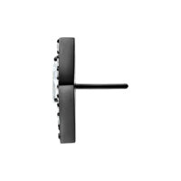 Negro Push Fit accesorio con cristal claro sobre fondo blanco