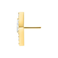 Ajuste de Escudo de Cristal Push Fit Dorado Ajuste de cristal dorado para Push Fit con cristales claros sobre fondo blanco