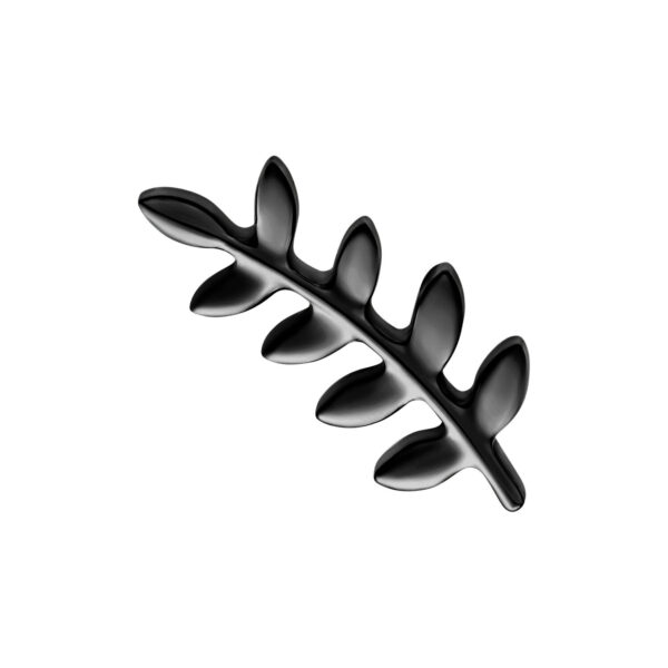 Adaptador de hoja de metal negro sobre fondo blanco