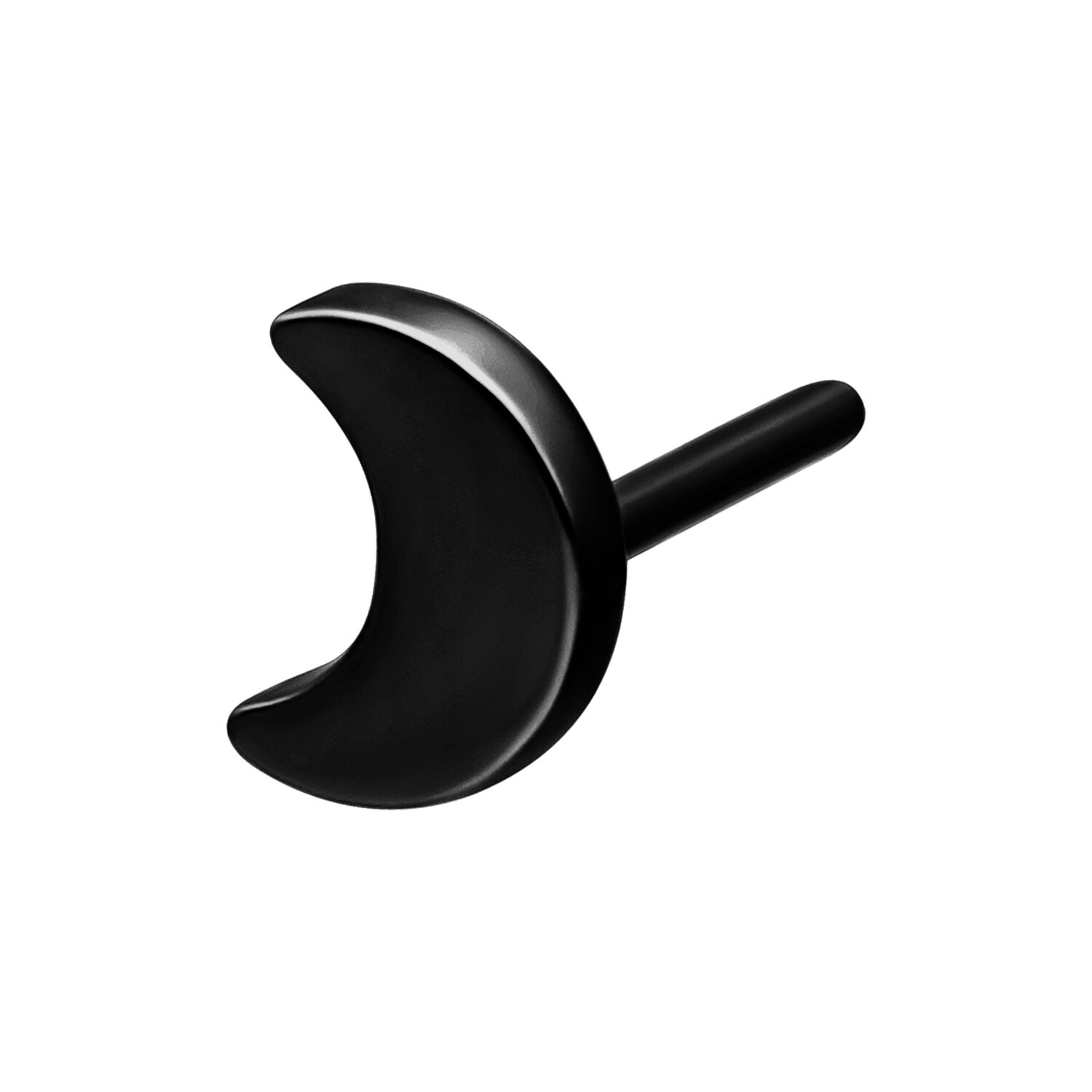 Accesorio Push Fit Moon negro de titanio sobre fondo blanco