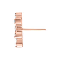 Push Fit en oro rosa con cristales sobre fondo blanco