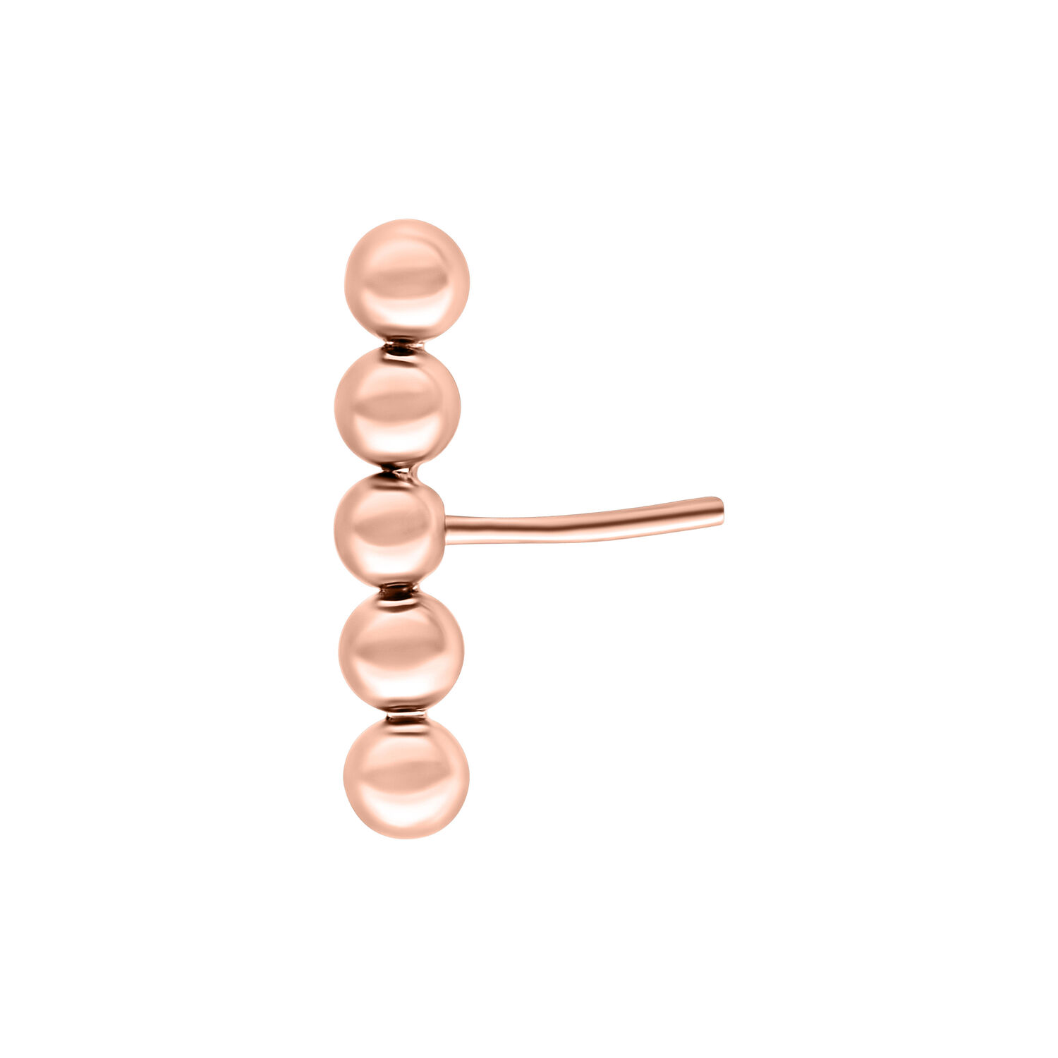 Push Fit Bubble Bar Adorno Roségold Adorno Push Fit Bubble Bar roségold con diseño de esfera sobre fondo blanco