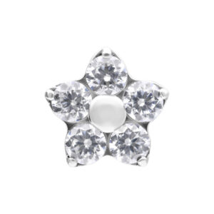 Cierre Push Fit con diseño Multi Jewelled Flower