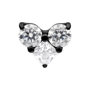 Accesorio Corazón de Cristal Push Fit - Negro