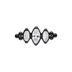 Accesorio Push Fit Crystal Drop con Bubble - Negro