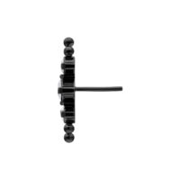Accesorio Push-Fit negro con cristales claros sobre fondo blanco