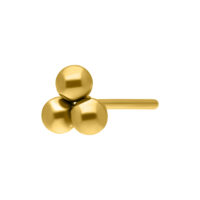 Accesorio Push Fit Trinity dorado de titanio sobre fondo blanco