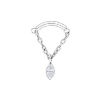 Accesorio Push Fit Crystal Triangle Hidden Helix