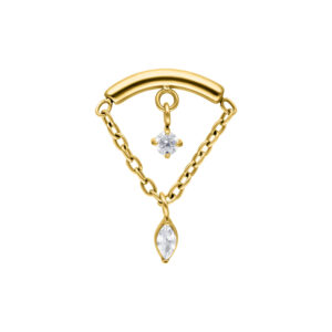 Accesorio Double Jewelled Hidden Helix Push Fit - Oro