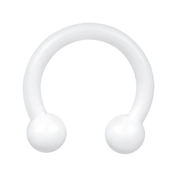 Circular Barbell blanco de Bioplast sobre fondo blanco
