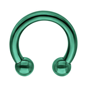 Barra circular anodizada verde oscuro