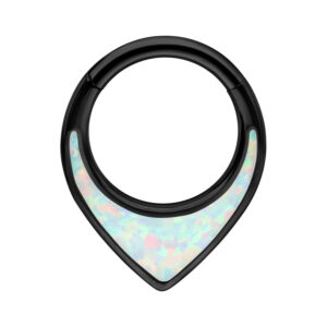 Septum Clicker de Ópalo Sintético Chunky - Negro