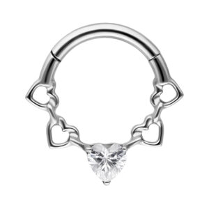 Lovely Crystal Leaf Septum Clicker