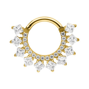 Clicker de septum Crystal Halo - Oro