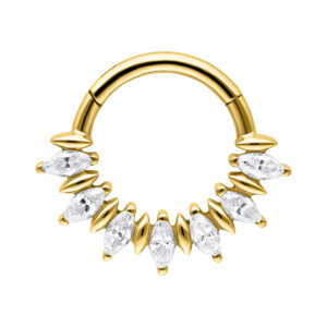 Aro de Septum Marquise Sunburst - Oro