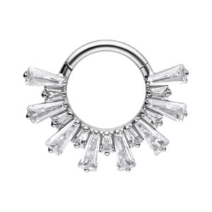 Aro de Septum Clicker Crystal Sunray