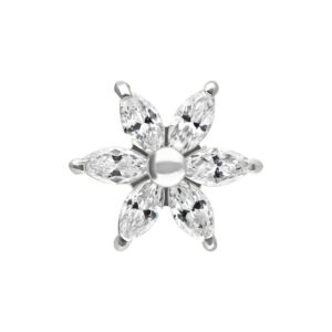 Accesorio Hibiscus Flower para joyería con rosca interna