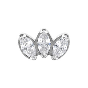 Accesorio Marquise para joyería con rosca interna