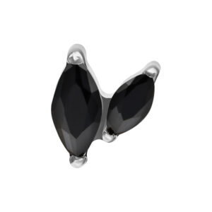 Accesorio Double Marquise para joyería con rosca interna