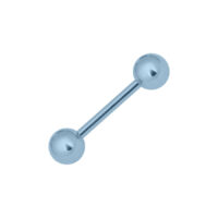 Titan Highline® Barbell Azul Claro Barbell de titanio azul claro con dos bolas sobre fondo blanco