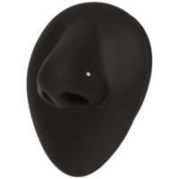 Eleganter Nasenstecker aus Chirurgenstahl Piercing de nariz negro con cristal transparente sobre fondo blanco