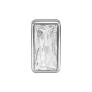 Push Fit Baguette Crystal Attachment - Plata
